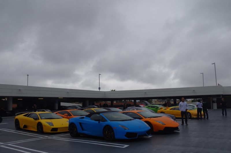 Illustration for article titled Supercars Took Over A Garage To Welcome The $1.9 Million Lamborghini Centenario